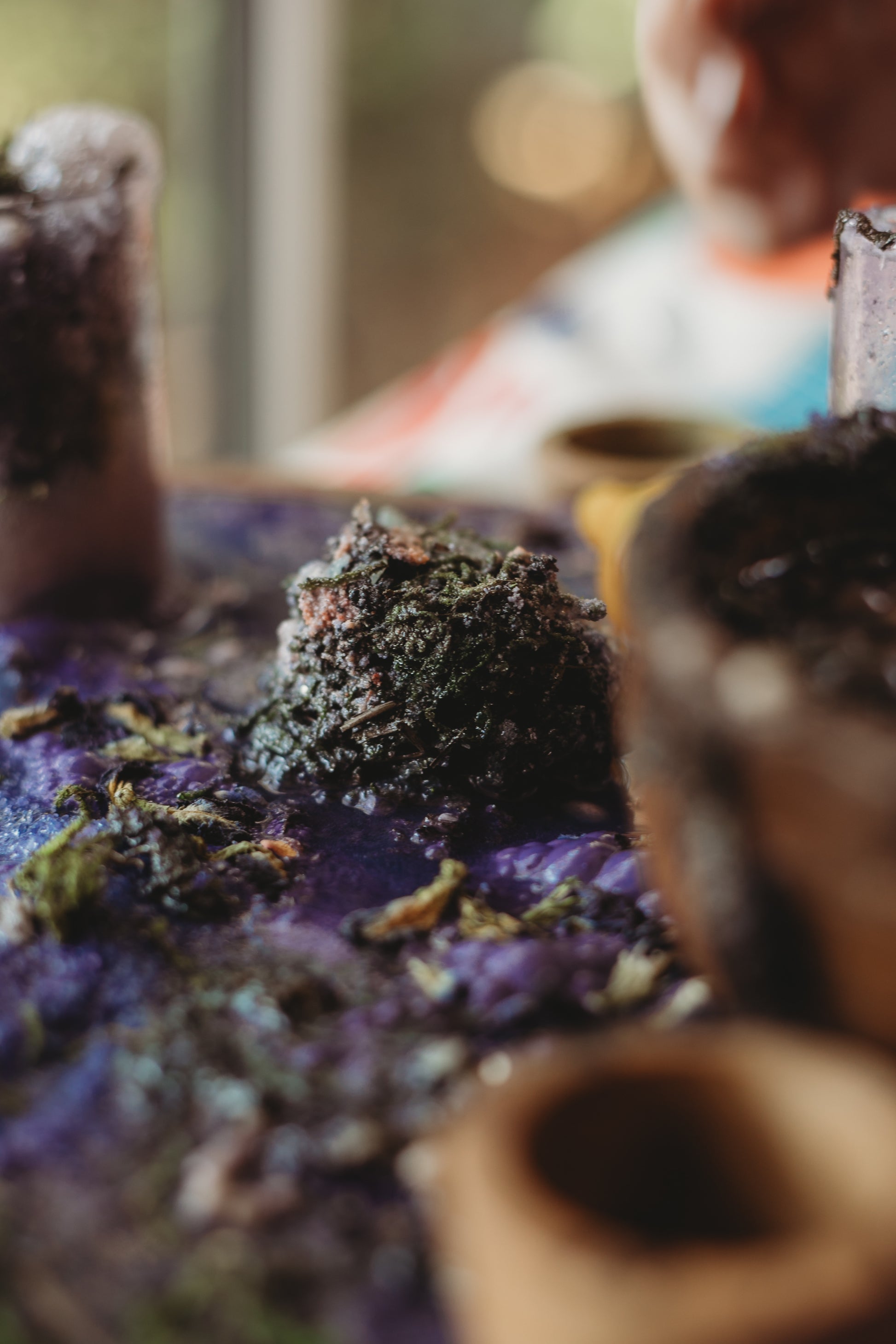 Sea Algae dried moss sensory play base for small world play, potions and mud kitchens