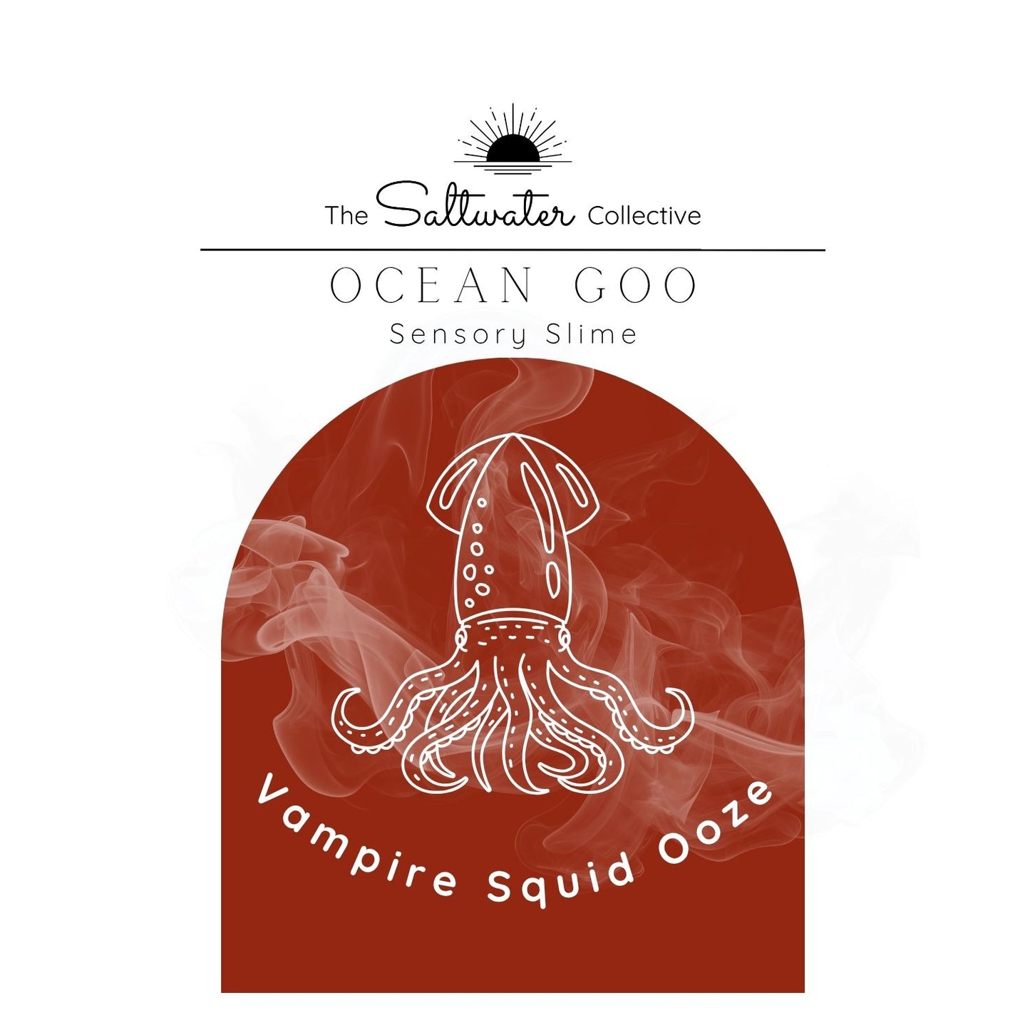 Vampire Squid Ooze - Ocean Goo, Natural Psyllium Slime For Kids Sensory Play