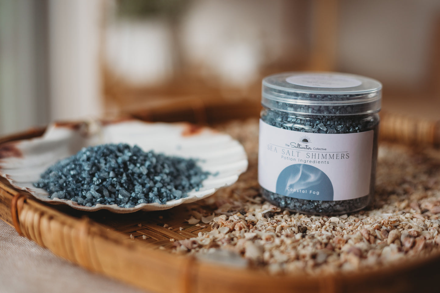 Coastal Fog - Dusty Blue Sea Salt Shimmers SMALL - Potion Play & Sensory Ingredients