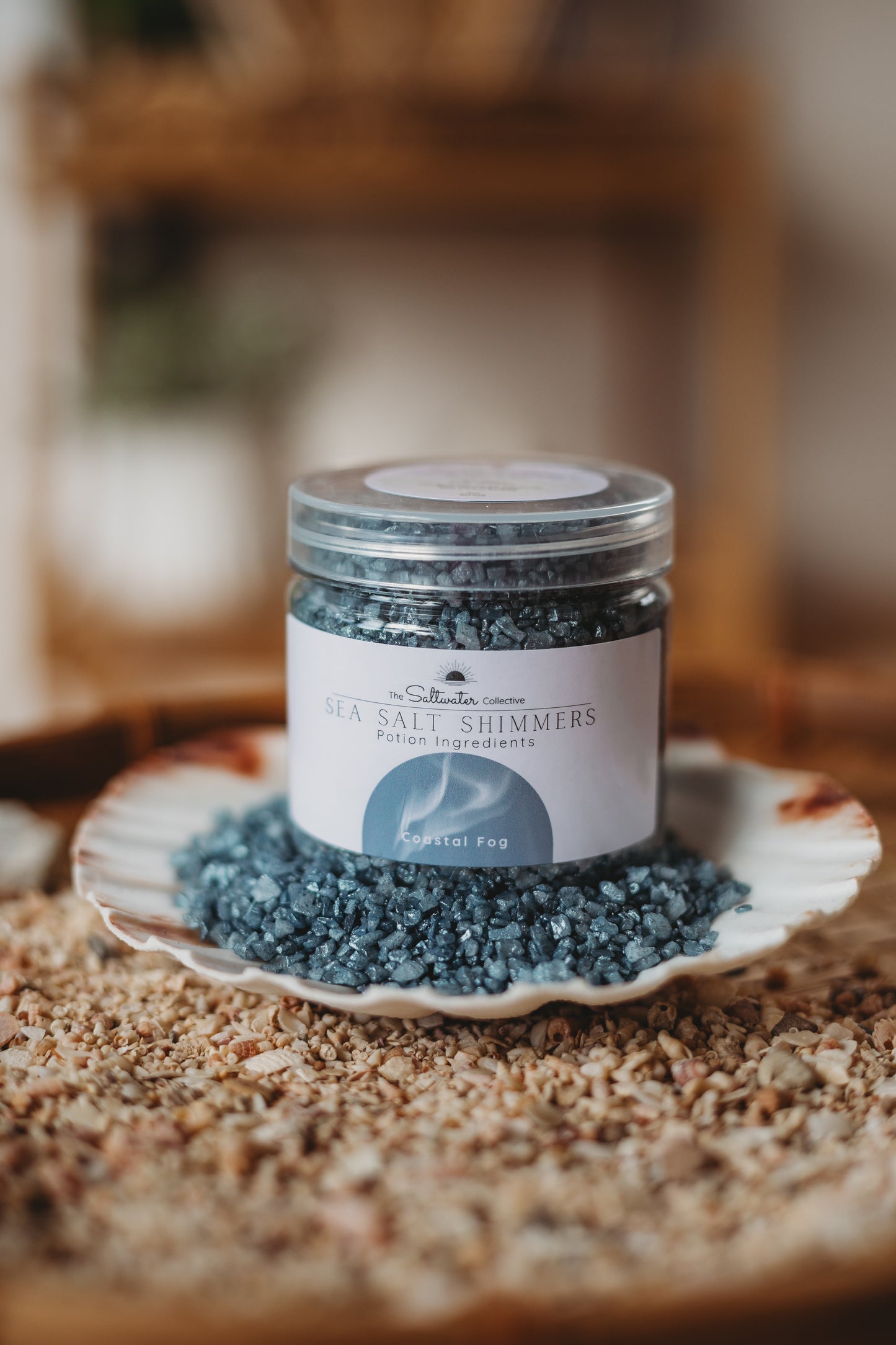 Coastal Fog - Dusty Blue Sea Salt Shimmers SMALL - Potion Play & Sensory Ingredients
