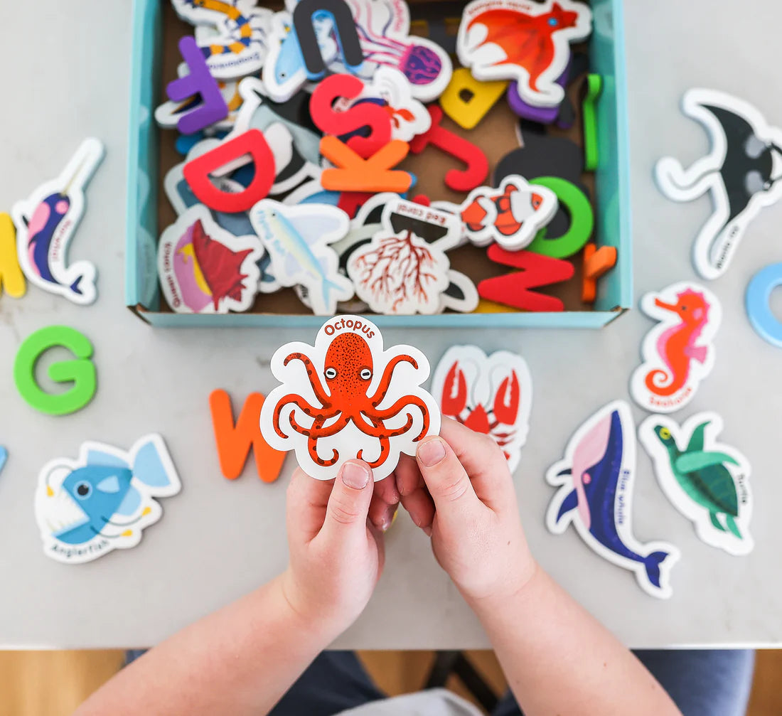 curious columbus Magnetic Sea Creatures & Letters