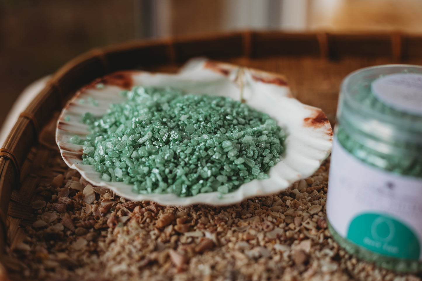 Duck Egg - Light Blue Green Sea Salt Shimmers SMALL - Potion Play & Sensory Ingredients