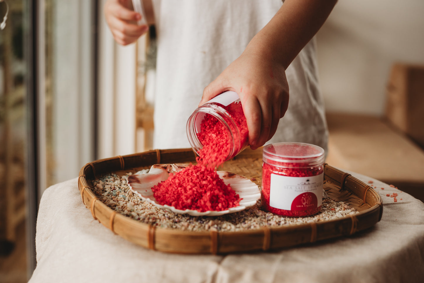 Lava Crystals - Red Sea Salt Shimmers SMALL - Potion Play & Sensory Ingredients