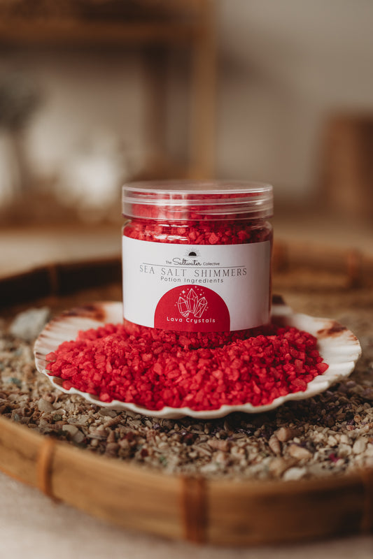 Lava Crystals - Red Sea Salt Shimmers SMALL - Potion Play & Sensory Ingredients