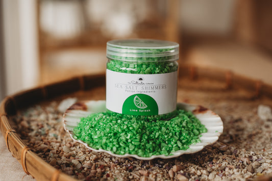 Lime Splash - Yellow Sea Salt Shimmers SMALL - Potion Play & Sensory Ingredients