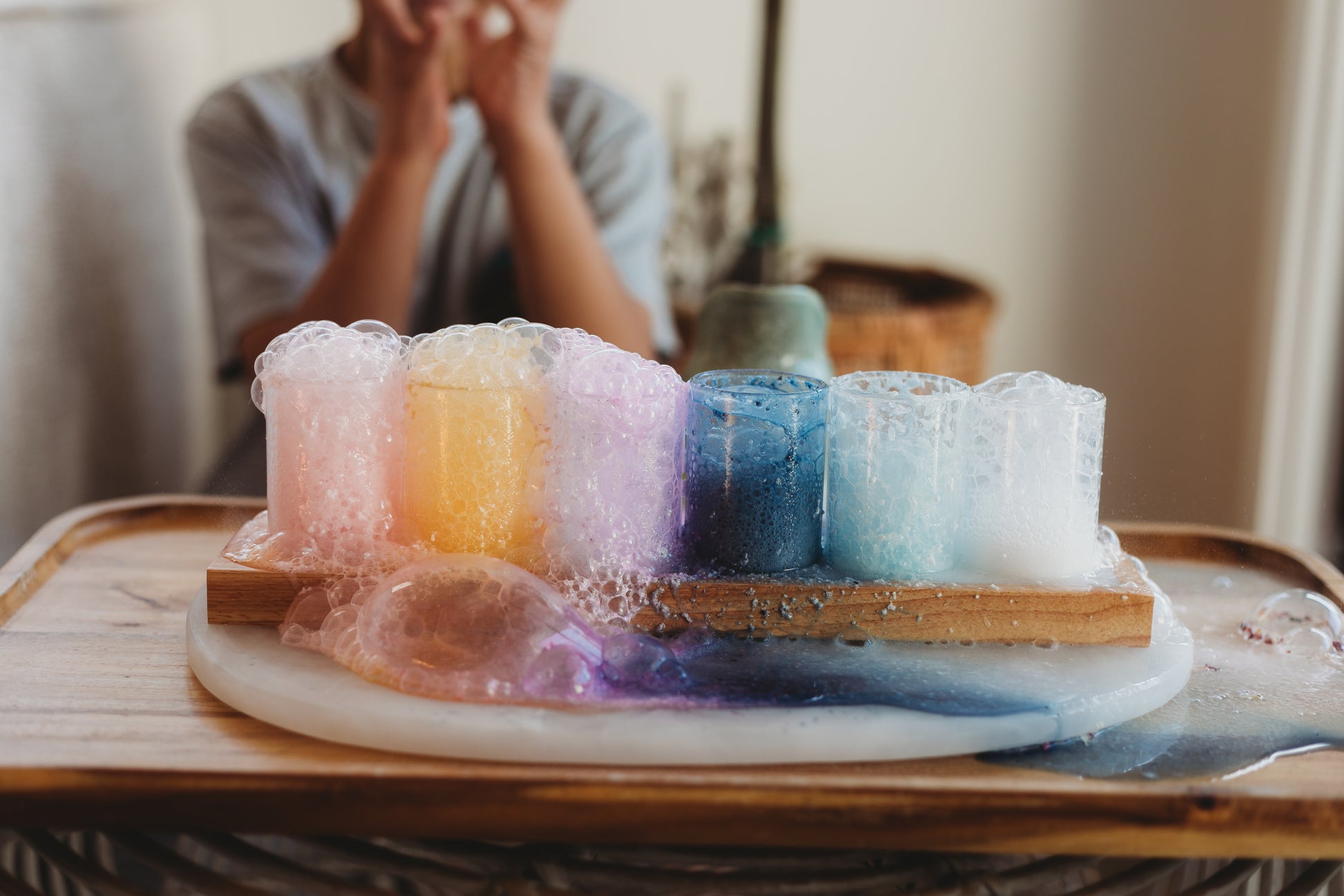 mermaid waters fuchsia pink purple sensory potion kit fizz 250g the saltwater collective bath bomb fizzy bubble