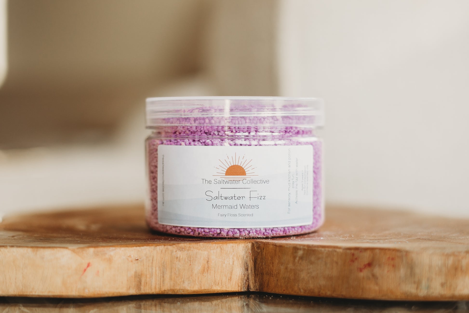 mermaid waters fuchsia pink purple sensory potion kit fizz 250g the saltwater collective bath bomb fizzy bubble