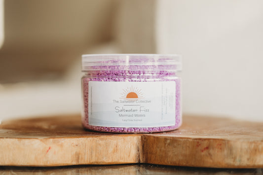mermaid waters fuchsia pink purple sensory potion kit fizz 250g the saltwater collective bath bomb fizzy bubble