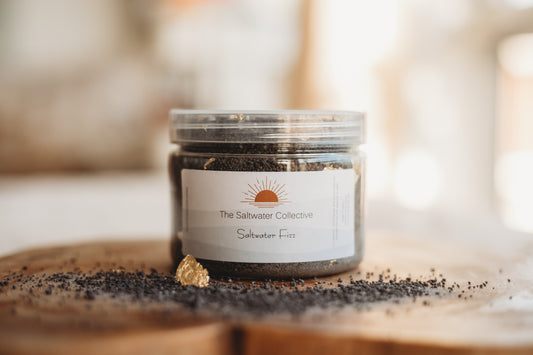 midnight zone black gold foil halloween sensory potion kit fizz 250g the saltwater collective bath bomb fizzy bubble
