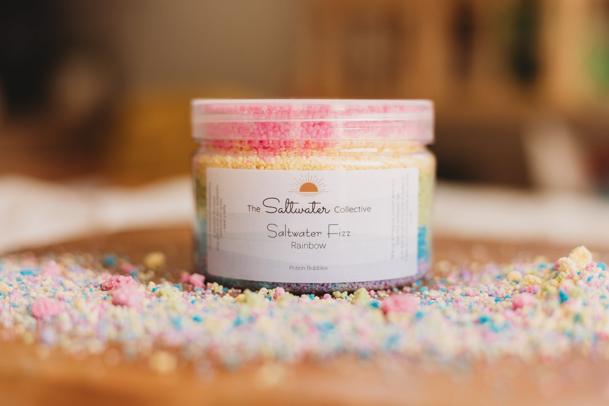 rainbow sensory potion kit fizz 250g the saltwater collective bath bomb fizzy bubble