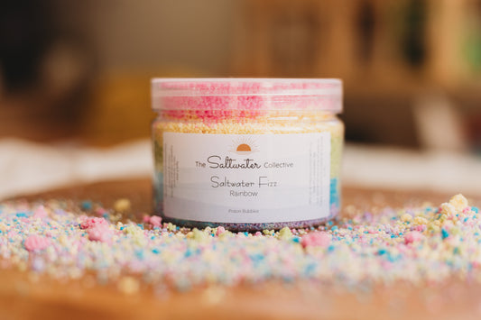 rainbow sensory potion kit fizz 250g the saltwater collective bath bomb fizzy bubble
