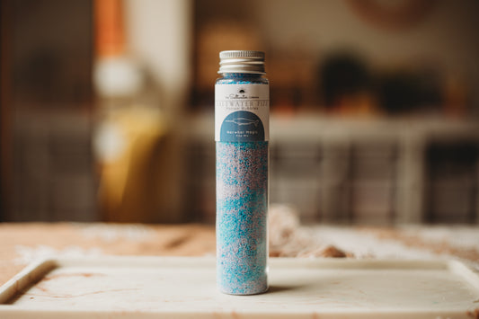 test tube saltwater fizz narwhal magic potion bubbles blue purple sensory play