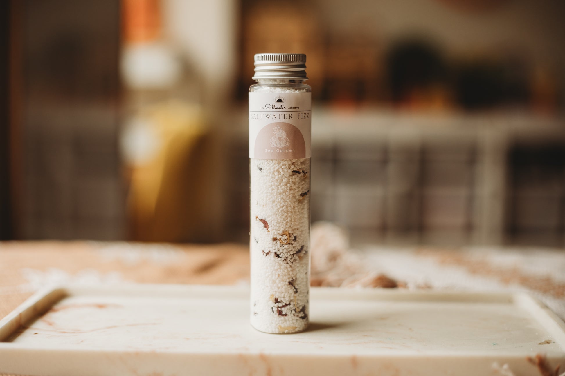 test tube saltwater fizz potion bubbles sea garden white botanicals rose sensory play 