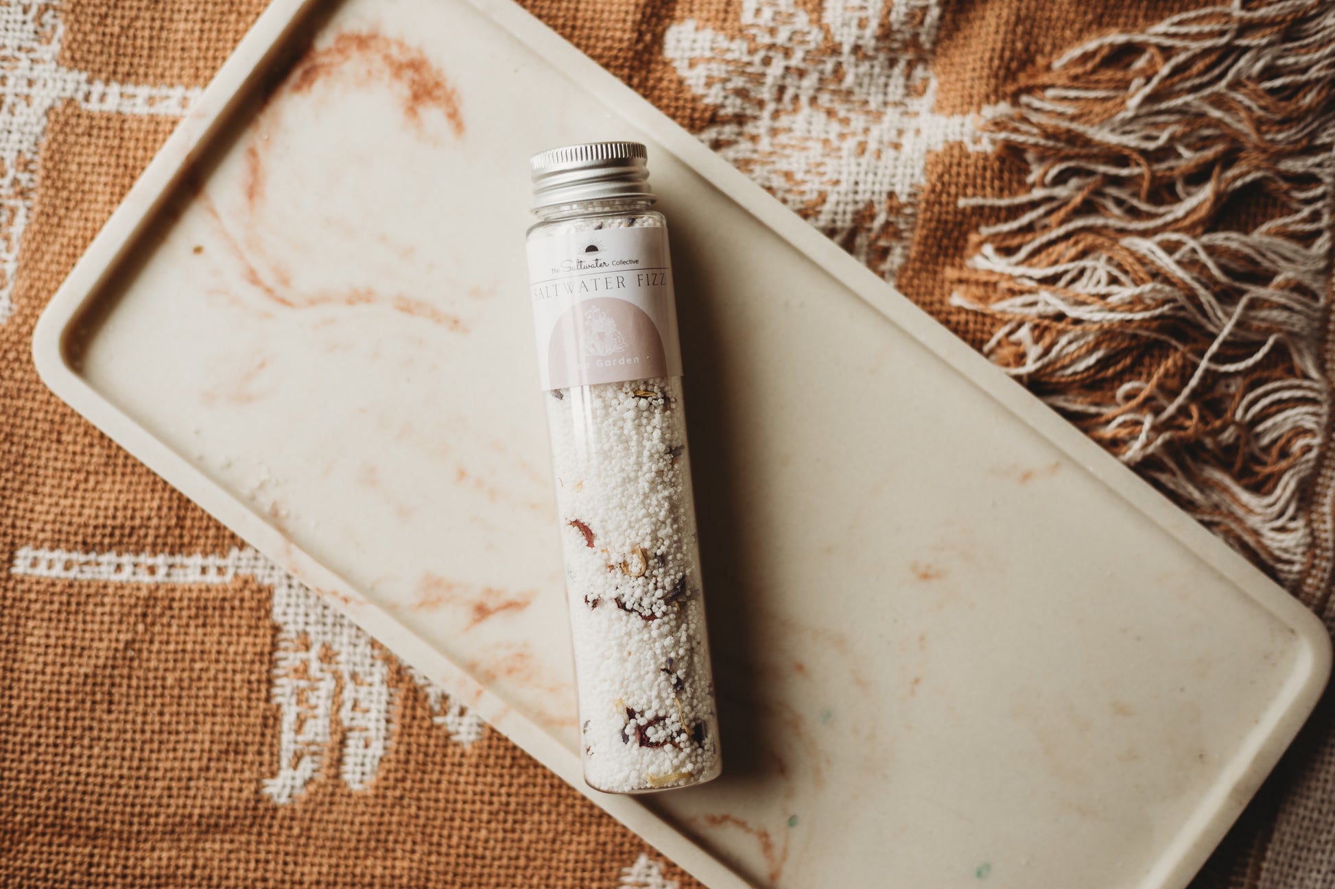 test tube saltwater fizz potion bubbles sea garden white botanicals rose sensory play 