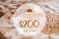 $200 gift voucher gift card the saltwater collective