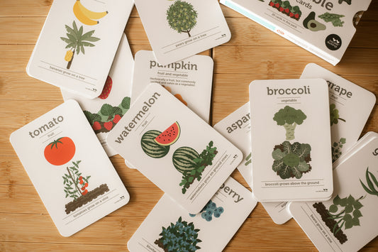 Fruit & Vegetables Flash Cards Two Little Ducklings