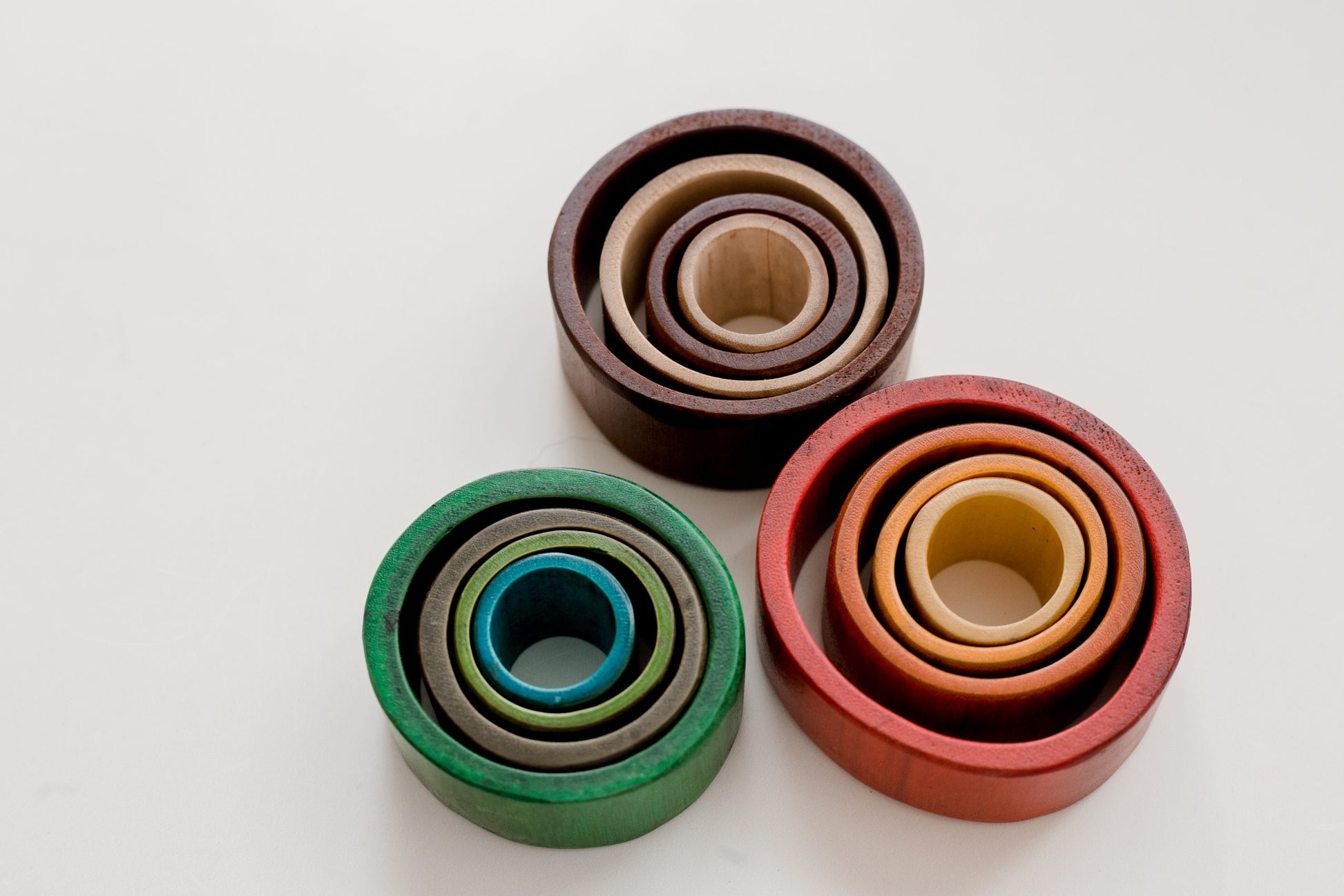 Qtoys bamboo nesting rings coloured the saltwater collective
