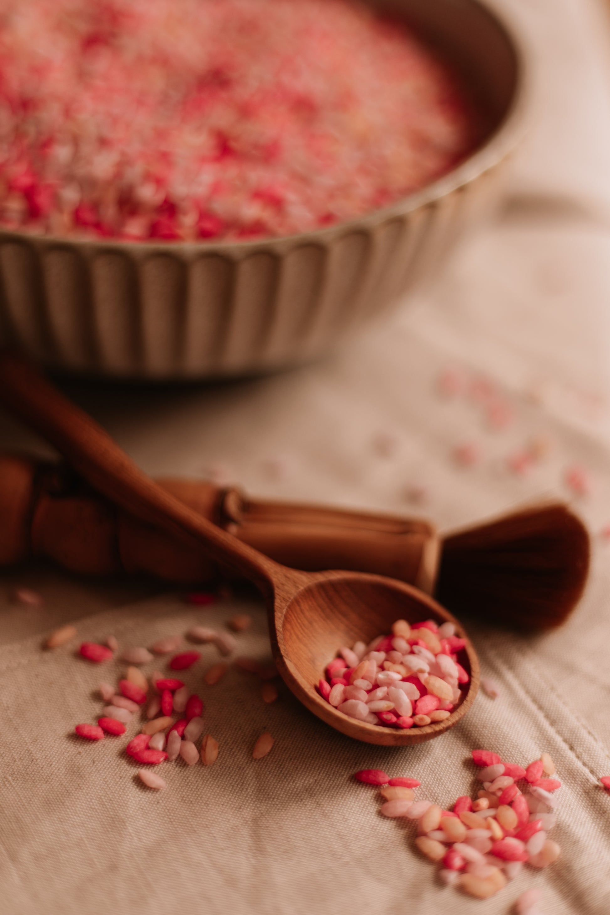 Candy Pink Sensory Rice the saltwater collective