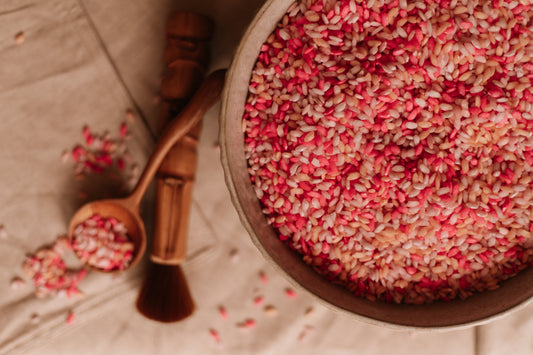 Candy Pink Sensory Rice the saltwater collective