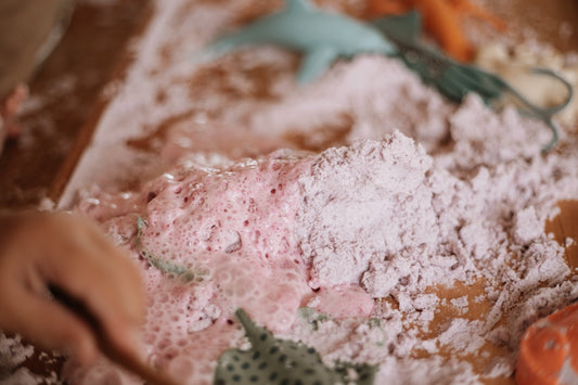 pink rose fizzy moon sand potion making the saltwater collective