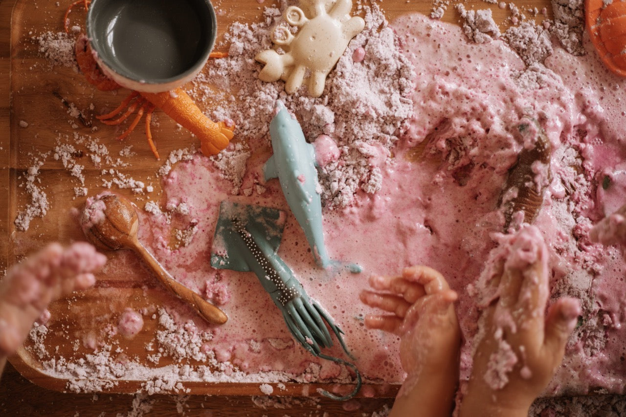 pink rose fizzy moon sand potion making the saltwater collective