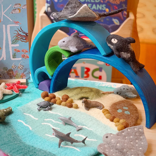 Sea, Beach and Rockpool Play Mat Playscape