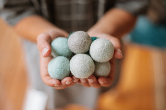 Wool Felt Balls - Blue Tones 3cm 30 balls