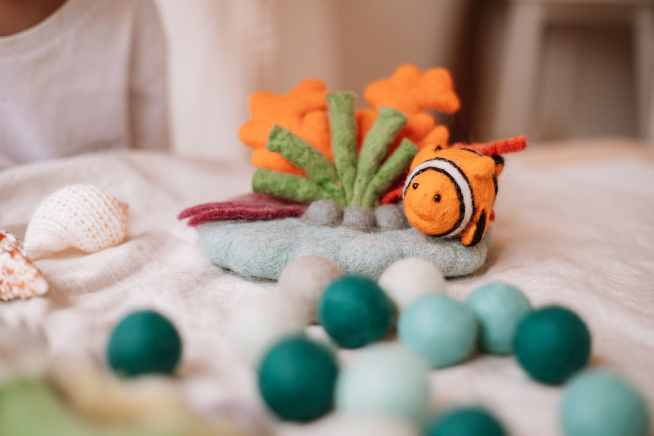 Felt Coral Reef with Clownfish