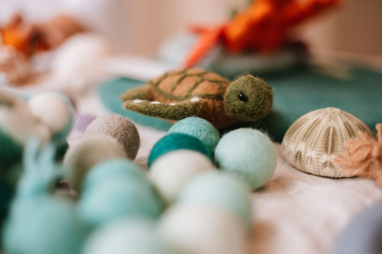 Felt Green Sea Turtle